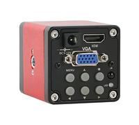 Kit d'accessoires pour microsc Objectif de bâti de la caméra 100X 200X 180X C de microscope vidéo industriel de laboratoire de 14MP 1080P HDMI Lames de microscope(Camera,Blue)