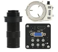 Kit d'accessoires pour microsc Objectif de bâti de la caméra 100X 200X 180X C de microscope vidéo industriel de laboratoire de 14MP 1080P HDMI Lames de microscope(150X 40mm and Light,Blue)