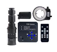 Kit d'accessoires pour microsc Plein HD 38MP 1080P 60fps Logiciel de Mesure de caméra de Microscope vidéo Industriel Lames de Microscope (Color : 38MP with 500X LED)