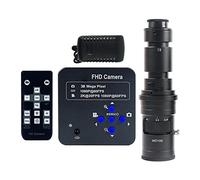 Kit d'accessoires pour microsc Plein HD 38MP 1080P 60fps Logiciel de Mesure de caméra de Microscope vidéo Industriel Lames de Microscope (Color : 38MP with 500X)