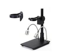 Kit d'accessoires pour microsc Support portatif de support de Microscope d'usb d'alliage d'aluminium for la réparation de Microscope Lames de microscope(50mm with Light)
