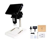 Kit d'accessoires pour microsc USB Microscope électronique numérique 8 DIRIGÉ Éclairage 1 2mp 1080p 7 Écran de pouce LCD Affichage 10x-1200x Lames de microscope(DM4-Plastic stent)