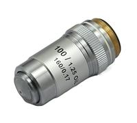 kit d'accessoires pour Microscope caméra de prépar Lentille des microscopes 4X 10x 20x 40x 60x 100X (Huile) 195 lentille Objective achromatique Accessoires pour microscopes (Warna : 100X(Sliver))