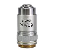 Kit d'accessoires pour microscopes 4X 10x 20x 40x 60x 100x 195 Microscope Objectif Lens Parties objectives achromatiques Lames de Microscope (Warna : 60X)