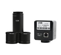Kit d'accessoires pour microscopes 5MP USB Microscope vidéo numérique électronique Caméra 0,5X oculaire C-Mount 23,2 mm Adaptateur 30/30,5 mm Anneau Lames de Microscope (Color : A)