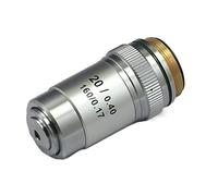 Kit d'accessoires pour microscopes Microscopes biologiques 4X 10x 20x 40x 60x 100X (Huile) 195 lentille Objective achromatique Lames de Microscope (Warna : 20X(Silver))