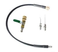 Kit d'accessoires pour nettoyage avec tuyau de 60 cm, aiguilles de pulvérisation doubles et raccords 6,35 mm pour lave-linge chauffant et suceur plat de jardin (B)
