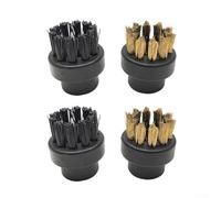 Kit d'accessoires pour nettoyeur vapeur 4 pièces avec brosses rondes et outils en fil de cuivre pour nettoyeur vapeur Dupray