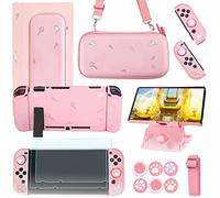 Kit d'accessoires pour Nintendo Switch Games Girly Bundle rose étui de transport avec jolie coque de protection d'écran et capuchons antidérapants et support de jeu pour filles