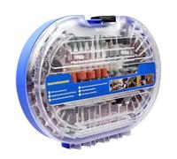 Kit d'accessoires pour outil rotatif - Set multifonction - Tige de 3,2 mm - Jeu polyvalent avec actions de sculpture, ponçage, affûtage, gravure, perforation et polissage pour projets et travaux