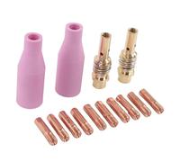 Kit d'accessoires pour pistolet de soudage MIG, coupe de blindage en céramique pour torche à plasma, tige de connexion pour pistolet de soudage, pointe de contact pour pistolet à plasma, pointe de con