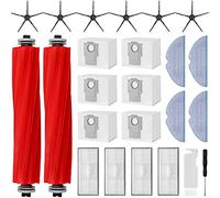 Kit d'accessoires pour Roborock S7 MaxV Ultra/ S7 Pro Ultra, 6 Sacs à Poussière, 2 Brosse à Rouleaux Principale, 6 Brosses Latérales, 4 Filtres, 4 Chiffons de Serpillère Accessoires