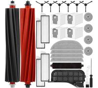 Kit d'accessoires pour roborock S8 MaxV Ultra Robot Aspirateur Pièces de rechange 28 Packs 2 brosses principales, 4 sacs à poussière, 4 lingettes, 4 brosses latérales, 4 filtres, 6 brosses latérales