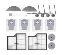 Kit d'accessoires pour robot aspirateur avec brosse principale anti-enchevêtrement, filtre HEPA, brosse latérale principale de rechange pour robot aspirateur Roborock