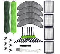 Kit d'accessoires pour robot aspirateur iRóbot Rómba Combo j7/j9, 24 pièces de rechange - Contient 2 brosses à rouleau, 4 filtres, 4 lingettes, 6 brosses latérales, 1 tournevis, 6 vis, 1 brosse de