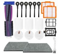 Kit d'accessoires pour robot aspirateur Shark comprenant une brosse à rouleau, 2 filtres HEPA, 2 filtres noirs, 6 brosses latérales, 2 serpillères, 3 filtres en feutre, 3 mousses moteur avant et un