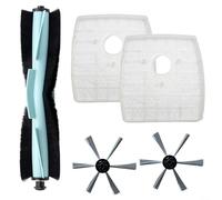 Kit d'accessoires pour robot aspirateur SilverCrest M690 et WAP W310, brosse principale à poils solides, 2 brosses latérales, 2 filtres pour absorber les poussières fines, nylon durable et plastique