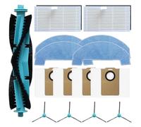 Kit d'accessoires pour robot aspirateur Ultenic pour T20 Pro/T10 Lite et Honor Choice S3/R3 Plus - 1 brosse principale + 4 à 6 chiffons + 2 à 5 filtres HEPA + 4 à 8 sacs à poussière (3,3 L) + 4 à 8