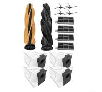Kit d'accessoires pour robot Mova Z60 Ultra Roller avec 2 brosses principales en ABS sans nœuds, 2 rouleaux de balai en polaire, 4 brosses latérales et 4 sacs à poussière