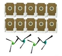 Kit d'accessoires pour Roomba Max 705 pour Combo et 706 pour aspirateurs robots Combo avec 4 brosses latérales et 6, 8 ou 10 sacs à poussière pour un nettoyage en profondeur des coins et une