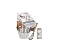 Harvia Kit accessoires SN-SA006 – Seau, louche, hygromètre et thermomètre pour sauna