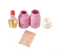 Kit d'accessoires pour torche de soudage TIG avec grande lentille à gaz longue, ensemble de buses en céramique d'alumine, pour corps de pince et isolateurs pour WP17 WP18 WP26