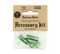Kit d'accessoires pour valves Peaty's X Chris King MK2 Tubeless Valves - émeraude