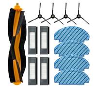 Kit d'accessoires Rechange pour Ecovacs Deebot N10/N10 PLUS/N8+/N8 Pro/N8 Pro+/OZMO T8 AIVI/T9/T9+ Robot Aspirateur, 1 brosse principale, 4 brosses latérales, 4 filtres, 4 serpillières