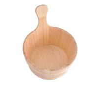 Kit D'accessoires Sauna - Seau 4 L Et Cuillère Bois | Accessoires Saunaa Et Hammam Sec | Ensemble Sauna Traditionnel Pour Bain De Vapeur | Seau Saunaa Bois Naturel