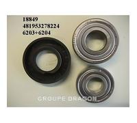 Kit d'accessoires - WHIRLPOOL - Palier roulements + joints - Compatible lave-linge - Référence 481953278224