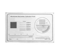 Kit d'accessoires ZTBH pour microscope - Règle d'étalonnage, Grille de ligne, Balance, Mesure de la forme ronde, Lames de microscope (Color : Transparent, 80x50mm)