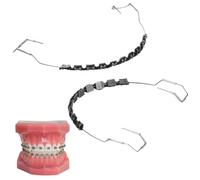 Kit d'accolades temporaires en fil métallique, supports et ligatures orthodontiques, bretelles tendance noires pour la pratique dentaire et les démonstrations en classe