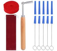 Kit d'accordage pour piano 12 pièces, ensemble d'outils avec accordage, feutre muet long et sourdines en caoutchouc, set universel pour débutants et accordeurs