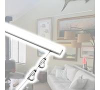 Kit d'accrochage de photos réglable avec rail mural 100300 cm - Système d'exposition d'art de qualité supérieure avec crochets - Parfait pour les musées, galeries et espaces publics (rail de 1,5 m +