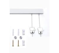 Kit d'accrochage de tableaux avec câbles en acier réglables, rails de suspension for galerie d'art et salles d'exposition.(Rope-120cm,250cm/98.42in)