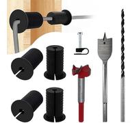 Kit d'acheminement de câbles avec 6 œillets en silicone, 3 forets (pelle de 2,5 cm, renforcé, 1,6 cm) et 30 pinces murales pour des installations murales soignées dans les maisons, les camping-cars et