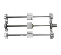 Kit d'actionneur linéaire à vis T8 à double tige - Guide de mouvement linéaire - Bloc de support de roulement linéaire SCS8UU - Arbre de 8 mm - Assemblage de rail en aluminium - Routeur CNC