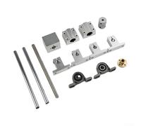 Kit d'actionneur linéaire horizontal T8 à double tige à vis avec 150/250/350 mm, guides en acier inoxydable et aluminium, roulements SCS8UU, raccord D19L25, (150 mm)