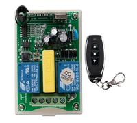 Kit d'actionneur linéaire pour ouvre-porte AC 220 V 2 CH 2CH RF télécommande sans fil commutateur récepteur + émetteur moteur tubulaire porte de Garage volets d'écran de Projection(P)