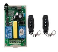 Kit d'actionneur linéaire pour ouvre-porte AC 220 V 2 CH 2CH RF télécommande sans fil commutateur récepteur + émetteur moteur tubulaire porte de Garage volets d'écran de Projection(Zwart)