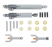 Kit d'actionneur linéaire S/L/XL 22 pièces, Cylindre hydraulique, Support de Piston, Ensemble d'essieux d'engrenage de Voiture robotisée, Compatible avec Lego, 40918/61927/92693