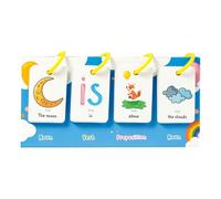 Kit d'activités de lecture pour maternelle - Cartes d'apprentissage de la formation de phrases, jeu de cartes de vocabulaire 78 pièces | Tableau de langues éducatives pour les cours familiaux en