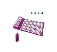 Todeco - Kit d'Acupression avec Tapis et Coussin, Matelas de Relaxation, Violet, avec sac et coussin, Standards/Certifications: ROHS