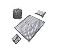 Kit d'acupression, tapis, coussin et repose pieds avec sac de transport - Gris