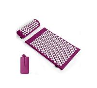 Kit d'acupression Tapis de Yoga FONGWAN avec Coussin et Sac Rangement, Soulage douleurs Dos et Cou - Violet