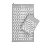 Kit d'acupression VITAL aubergine, tapis 74 x 44 cm + coussin 33 x 28 cm + sac de transport en nylon. Housse 100% coton et fleurs en plastique dur hypoallergénique ABS (gris ardoise)