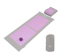 Kit d'acupression XL FITEM, Gris-Violet | Tapis d'Acupression, Coussin, Boule de Massage, Soulage douleurs Dos et Cou, Sciatique