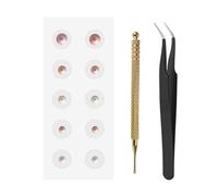 Kit D'acupuncture pour Graines D'oreille,Autocollants Auriculaires,Perles d'oreille sans Aiguilles,Patchs Jetables avec Stylo Sonde D'acupression pour Flux D'énergie, et Soutenir votre Beau (Rose)