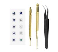 Kit D'acupuncture pour Graines D'oreille,Autocollants Auriculaires,Perles d'oreille sans Aiguilles,Patchs Jetables avec Stylo Sonde D'acupression pour Flux D'énergie, et Soutenir votre Beau (C-DB)