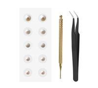 Kit D'acupuncture pour Graines D'oreille,Autocollants Auriculaires,Perles d'oreille sans Aiguilles,Patchs Jetables avec Stylo Sonde D'acupression pour Flux D'énergie, et Soutenir votre Beau (Blanc)